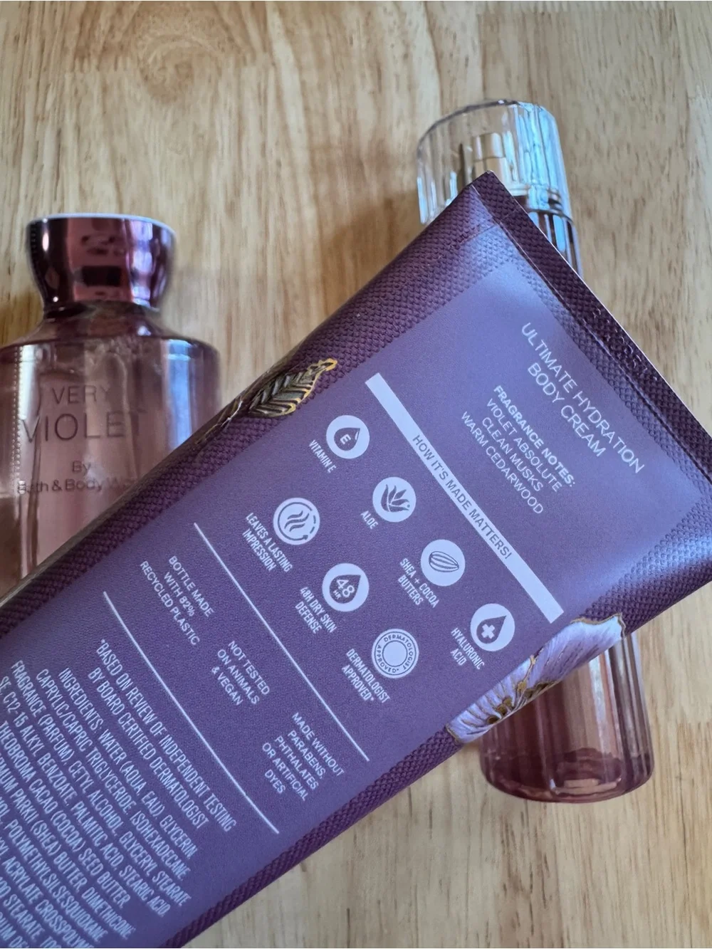 Bath & Body Works Very Violet Purple Floral Body Cream